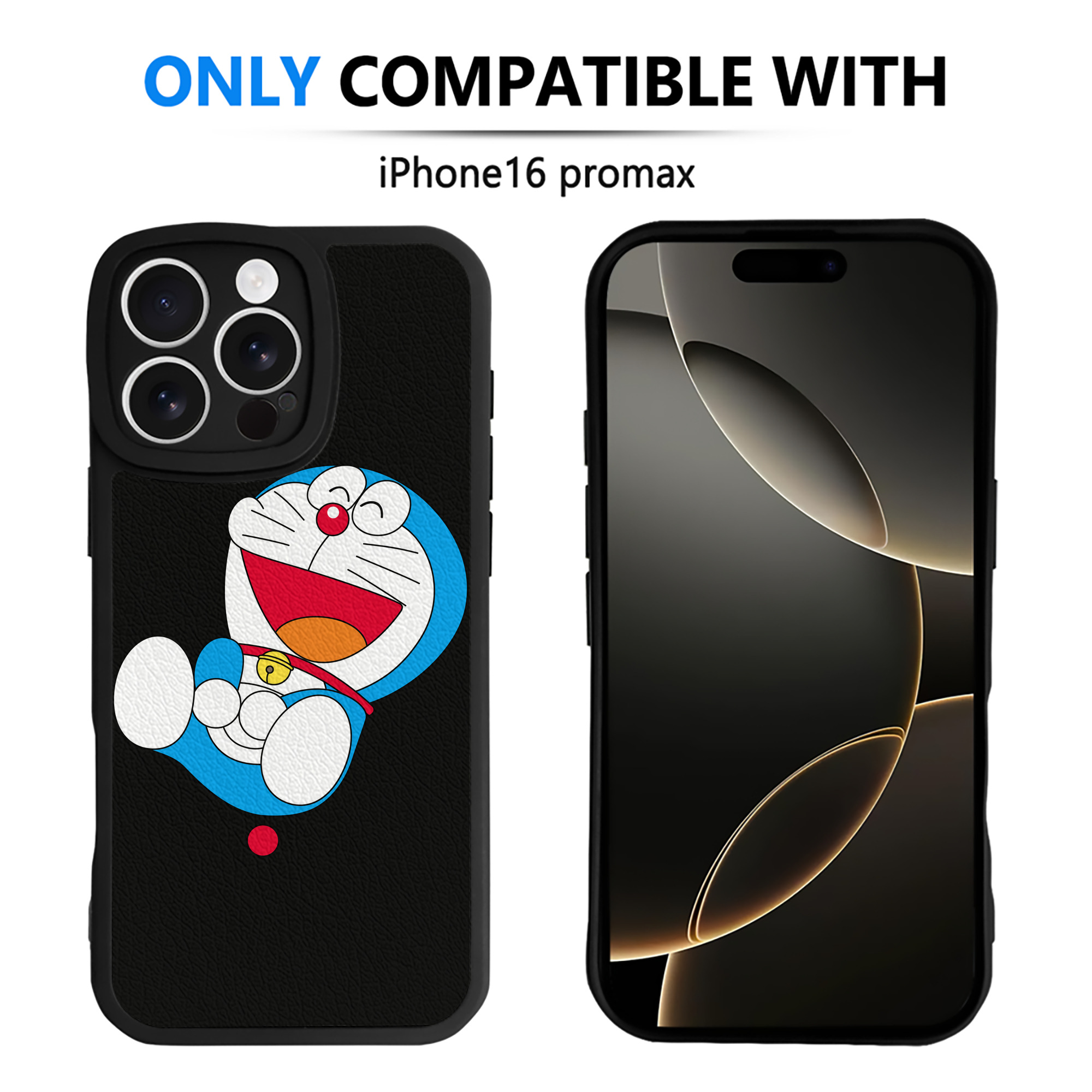 （画像用） ドラえもん Doraemon 【iPhone 16シリーズ対応】シリコンスマホケース（レザー調） 材質：シリコン
